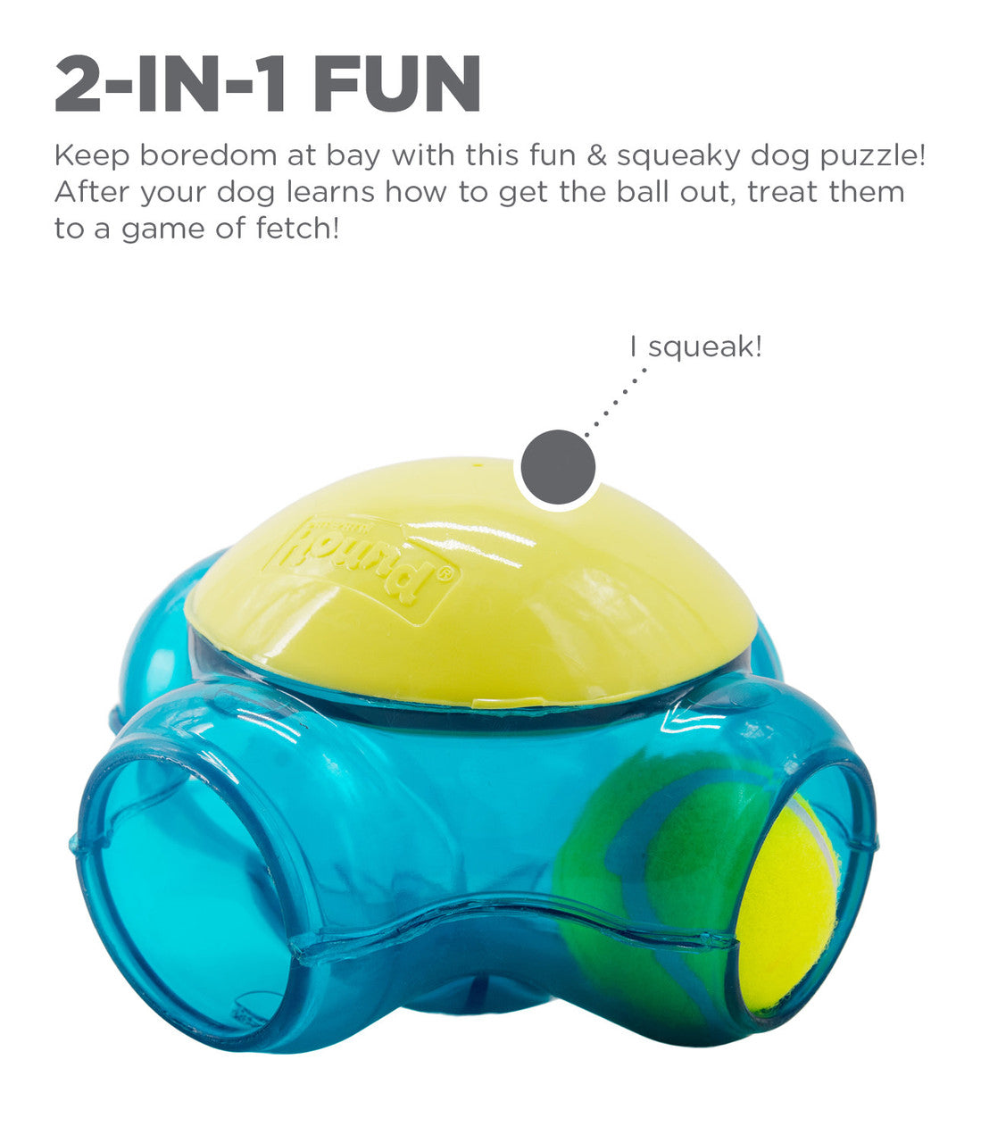 Tennis Maze Craze Dog Puzzle Toy, Blue