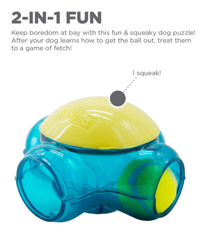 Tennis Maze Craze Dog Puzzle Toy, Blue