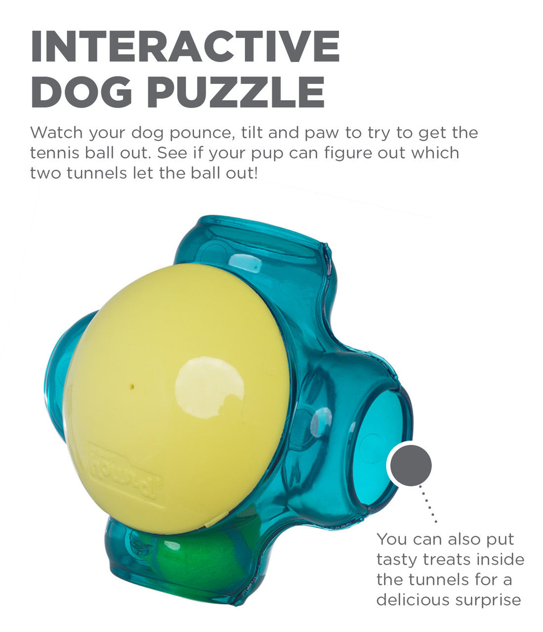 Tennis Maze Craze Dog Puzzle Toy, Blue
