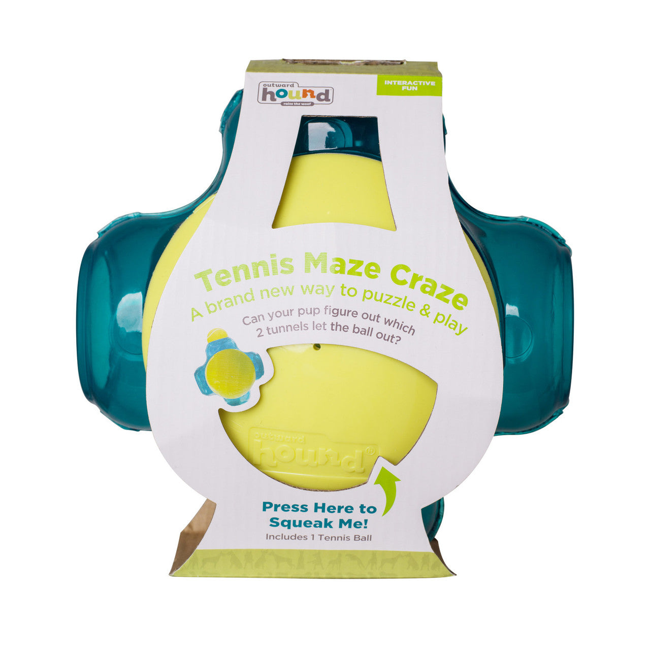 Tennis Maze Craze Dog Puzzle Toy, Blue