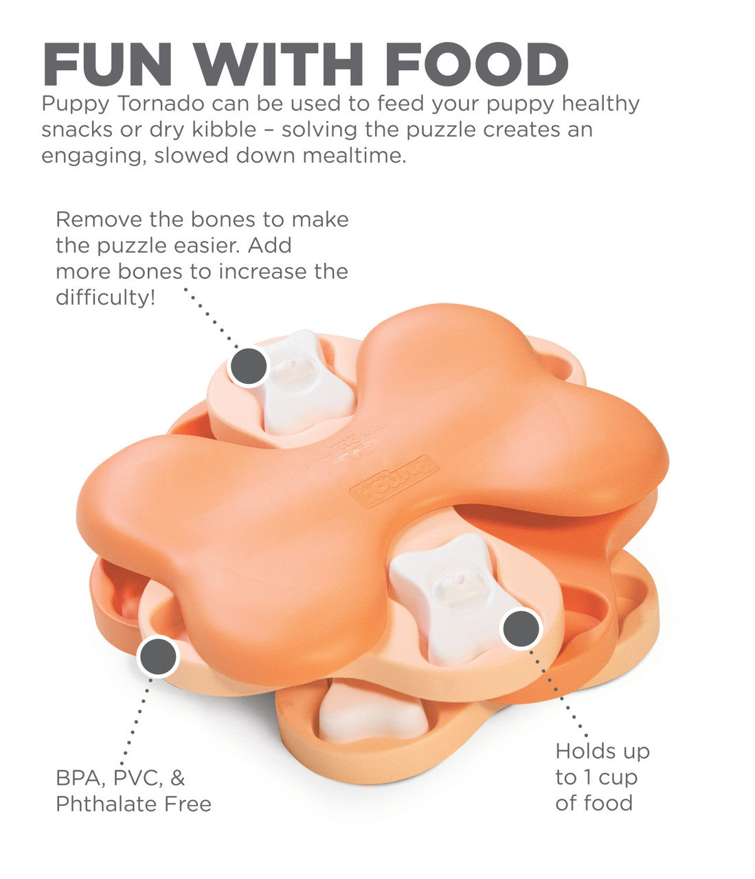 Puppy Tornado Interactive Treat Puzzle Dog Toy