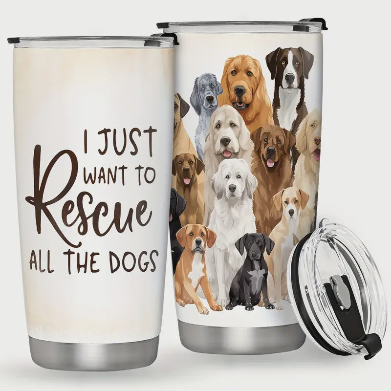 20 oz SS Tumbler - Rescue All Dogs