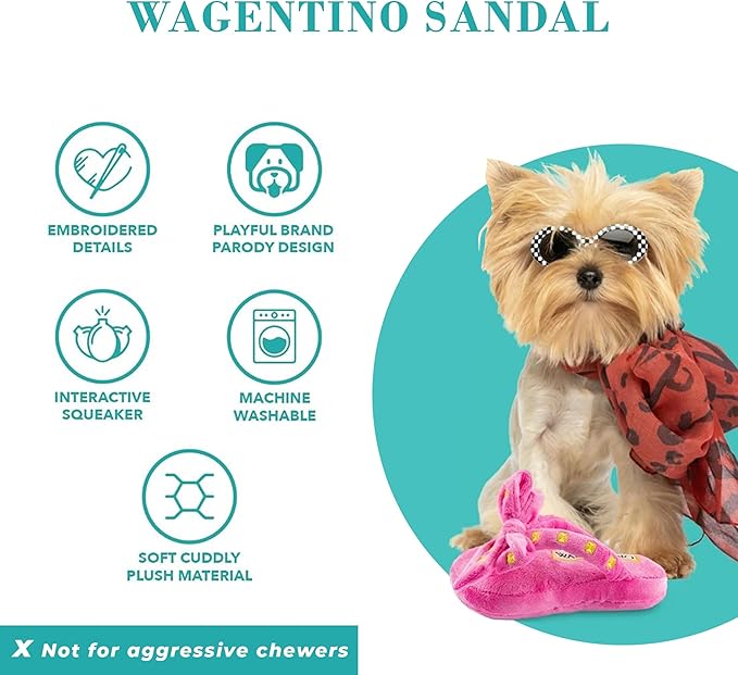 Wagentino Sandal Squeaker Dog Toy