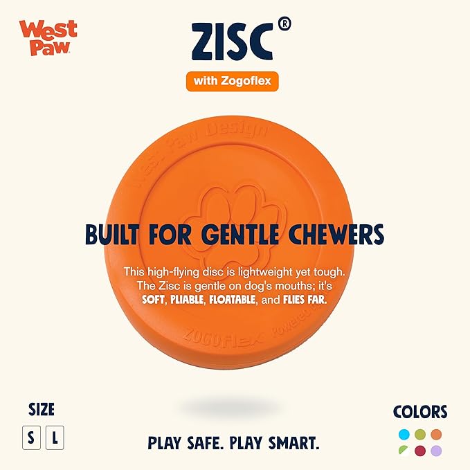 Zisc® Flying Disc Fetch Dog Frisby - Orange