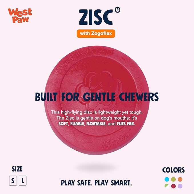 Zisc® Flying Disc Fetch Dog Frisby - Red